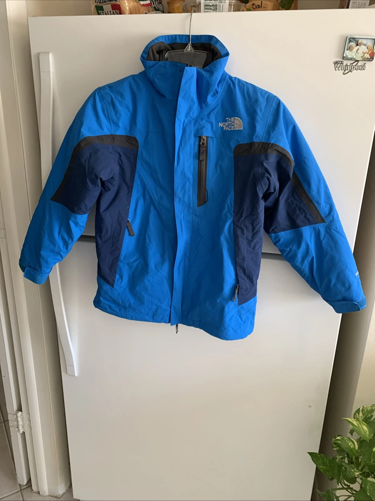 The North Face Windbreak/Puffer 2 In 1 Jacket Blue/Navy Boys Garcons Sz M 10/12