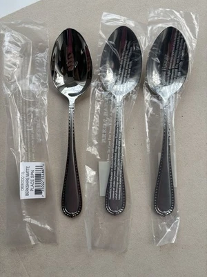 Reed & Barton - BERKSHIRE MATTE- lot of 3 place/oval soup spoons NEW