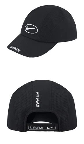 Chapeau de course Supreme Nike noir SS 2025 Commande confirmée !
