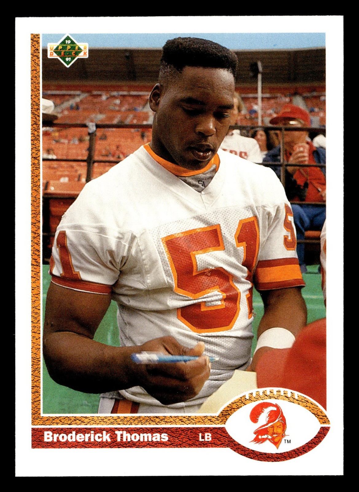 Broderick Thomas 1991 Upper Deck #235 Tampa Bay Buccaneers FOOTBALL *081