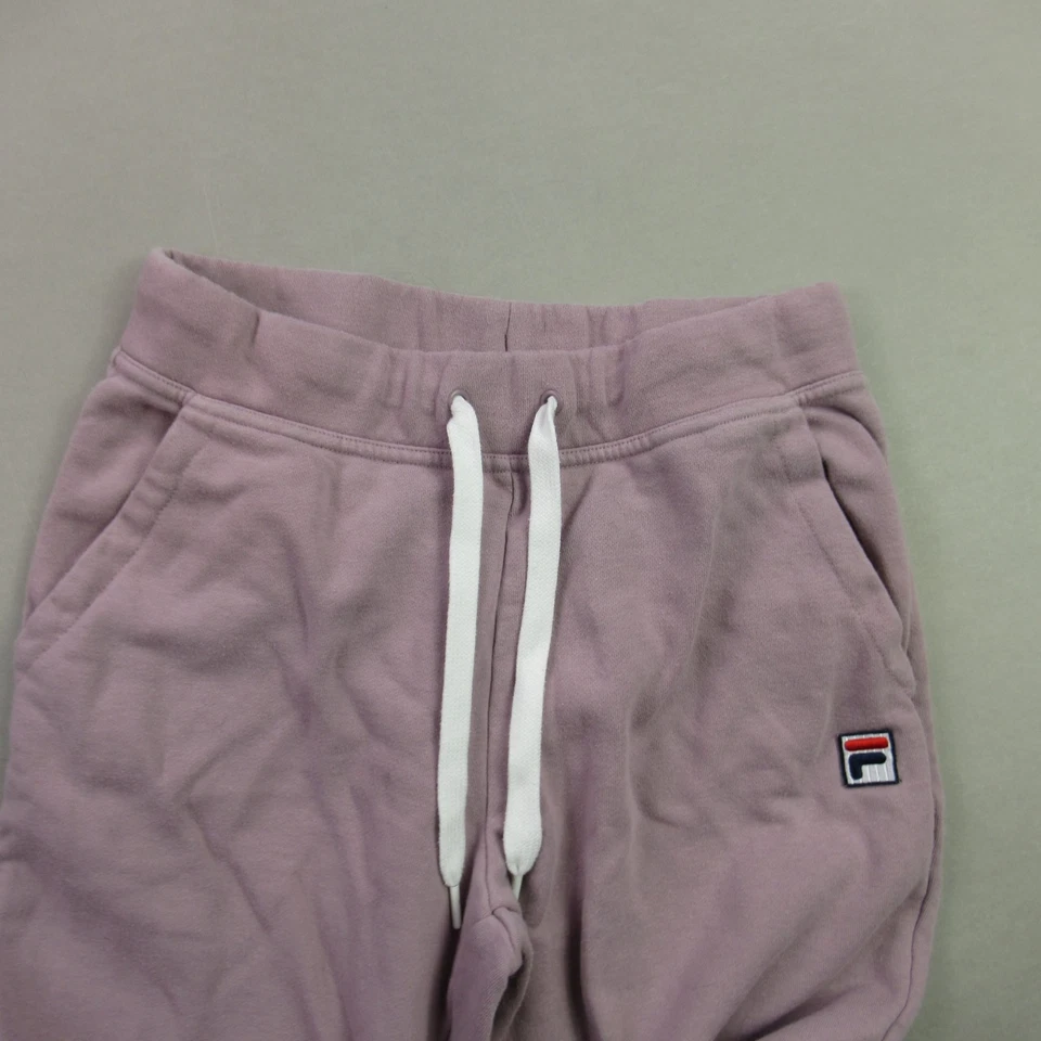 Pantalones deportivos Fila para mujer sudaderas medianas cintura elástica cordón rosa Foto 2 de 4