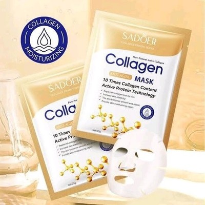 SADOER Collagen Anti-Aging Facial Mask Tuchmaske Gesichtsmaske Feuchtigkeit 25g
