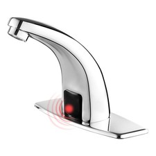 Touchless Bathroom Sink Faucet Automatic Motion Sensor Faucets with 1 Hole Plate