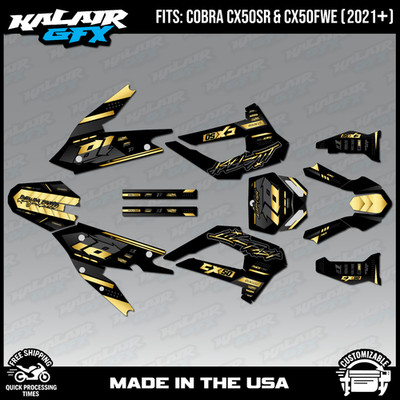 Graphics Kit for COBRA CX50SR CX50FWE 2021-2026 Rebel Series - Gold