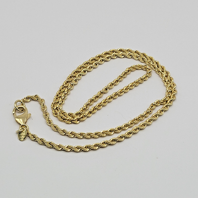 #ad HSN Bellezza Bronze Itaor Gold Tone Rope Twist Necklace 20quot; $28.00