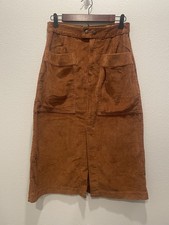 Gap Corduroy Women s Size 8 Brown Pencil Skirt Pockets Button NWT