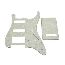 11 Hole ST/Strat Style Pickguard HSS Pick Guard with ST Back Plate Tremolo Tr...