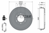 2X Textar Bremstrommel 94043300 FüR Isuzu Max Tfs Tfr 1 Ditd TFR86_ 4X4 TFS54