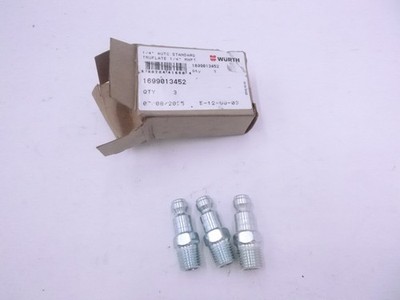 3 Pack Wurth 1/4'' Auto Standard Truflate 1/4'' MNPT Air Couplers 1699013452