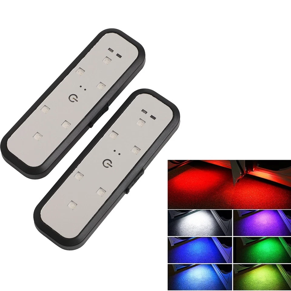 Portable Car Door Lights 2Pcs Magnetic Induction with Protective Cover - Image 3 of 4