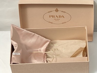 Prada Milano leere Peach Schuh Geschenkbox Verpackungen & Staubbeutel 12 cm x 18 cm x 31 cm