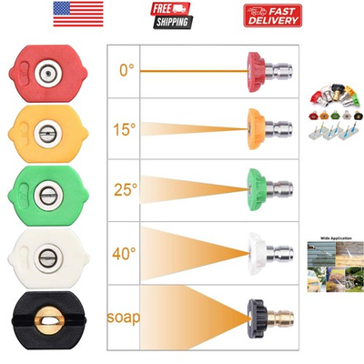 #ad Pressure Washer Tips Power Washer Soap Nozzle Tips Multiple Degrees 1 4 Quick... $11.39