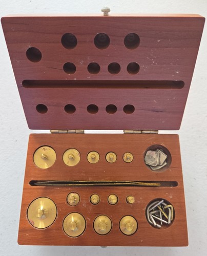 Vintage Torsion Balance Co Precision Weight Set w/ Riders Tweezers