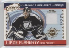 2001-02 Pacific Atomic Game-Worn Jerseys Patch /302 Wade Flaherty #28 Patch 2d8