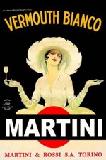 Poster Manifesto Locandina Pubblicitaria d'Epoca Bevande Stampa Vintage  Martini