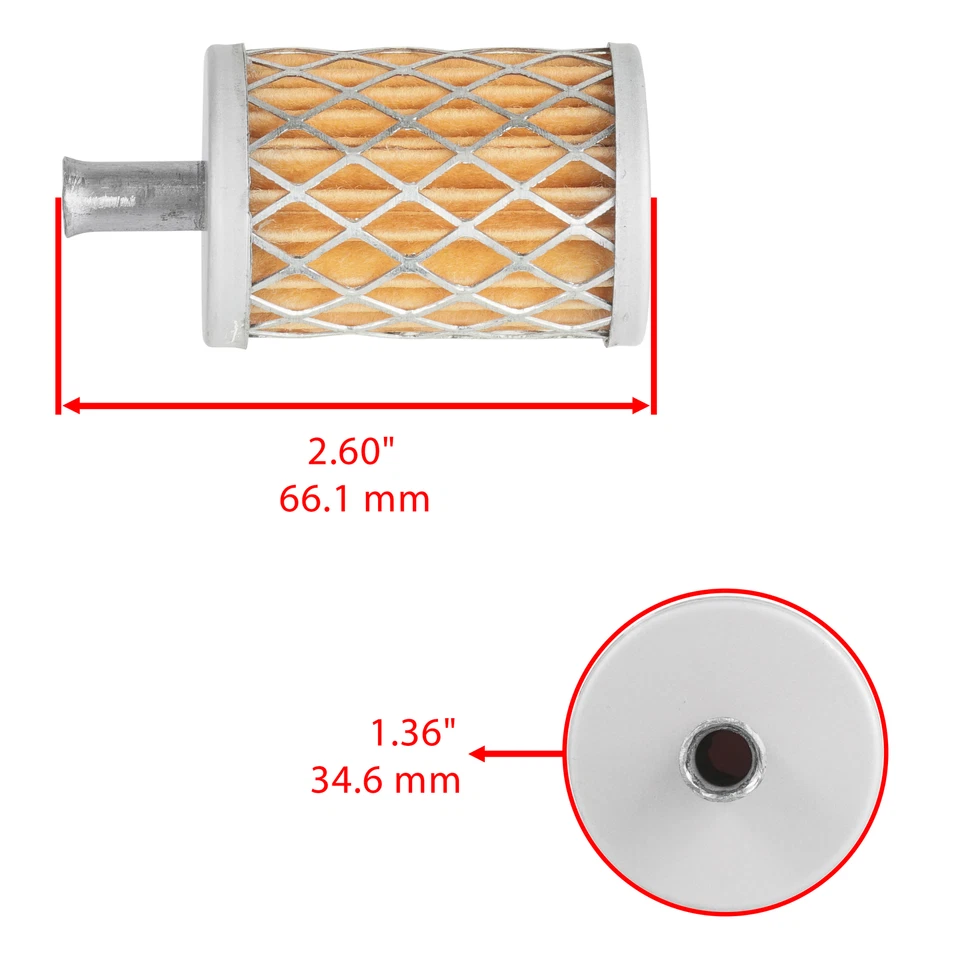 Filtro de combustible de gasolina en tanque para moto de nieve Yamaha GS300 GS340 1976-77/SR643 1975 Foto 2 de 4