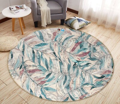 3D Painted Willow Leaf O926 Game Rug Mat Round Elegant Photo Carpet Mat Eve 2023