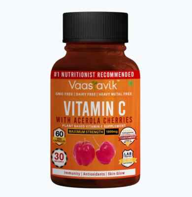 Vaastavik Vitamin C Plant based 1000mg 60 capsules
