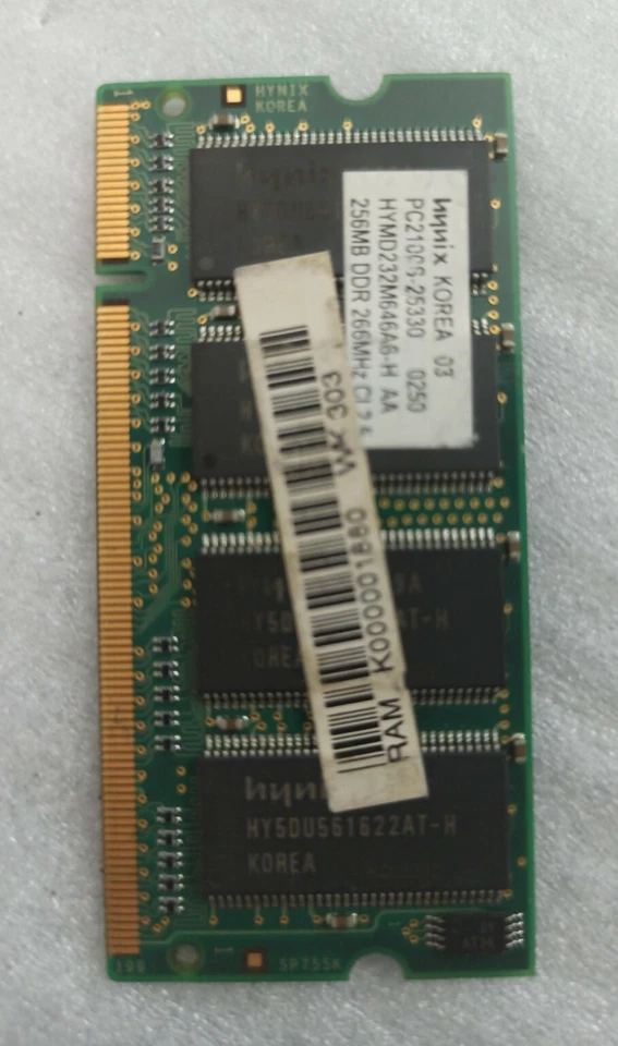 Hynix 256MB PC2100S-25330 HYMD232M646A6-H AA  DDR 266MHz CL25 - Image 2 of 4