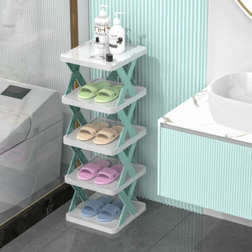 Stackable Shoe Rack Multi Layer Shoes Storage Organizer Space Saving Shoes Shelf - Picture 1 of 16