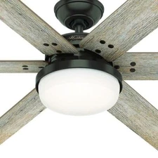 64" Large Room Noble Bronze Indoor Remote Bowl LED High Velocity Ceiling Fan