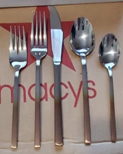 Cambridge Kelvin Copper Ombre Satin 5 Pc Place Setting Flatware Stainless D2