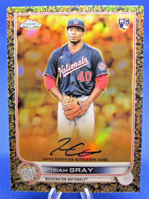2022 TOPPS CHROME #GEA-JG JOSIAH GRAY AUTO SIGNED GILDED GOLD ETCH NATIONALS /99