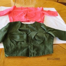 LOT Of 2 TOPS Green FIRE PINK Choli BLOUSE For Skirt Lenga CLASSY Tops GIRL 9-11