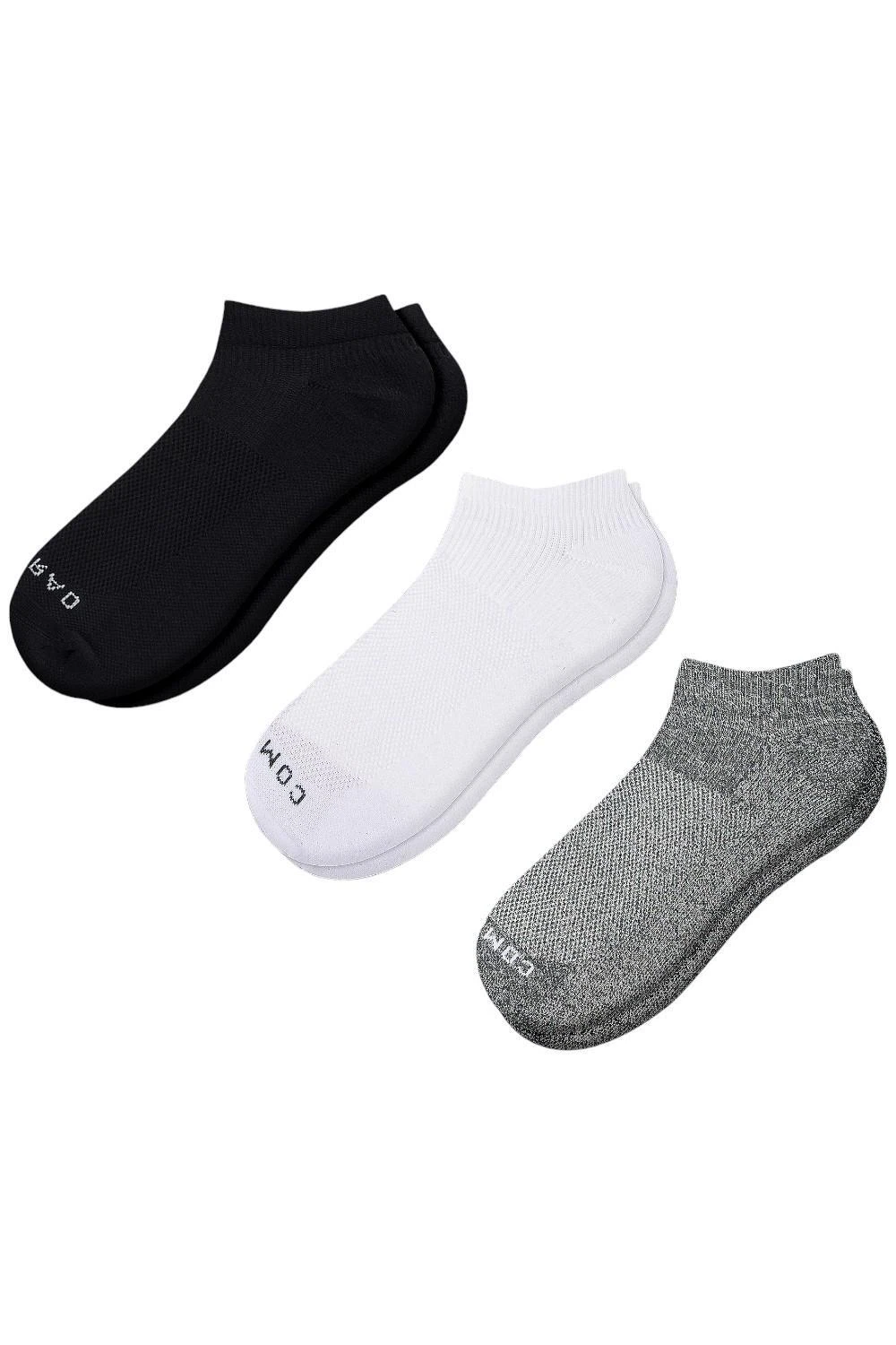 Comrad Womens 3-Pack Nylon Ankle-Length Support Socks Basic