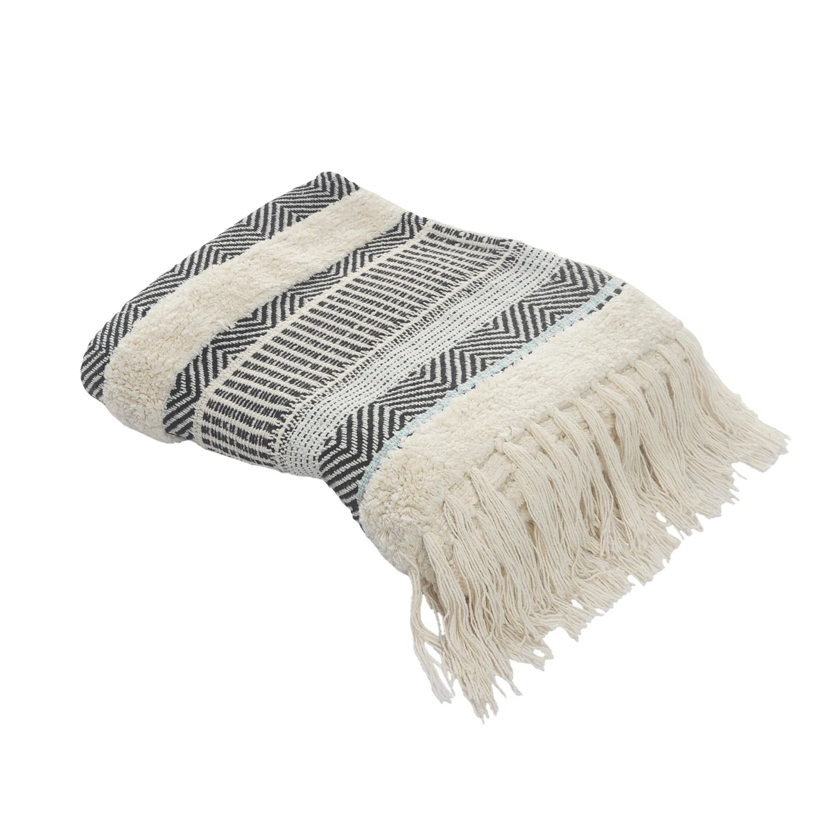 Cream woven throw blanket sale