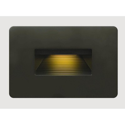 120V 4W LED Horizontal Step Light - 4.5 Inches Wide by 3 Inches High-Bronze
