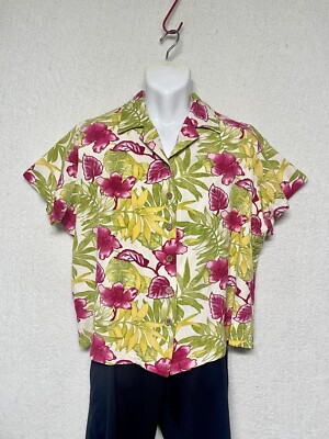 Westbound Woman 22W Floral Tropical Blouse 5056