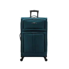 U.S. Traveler Anzio Softside Expandable Spinner Luggage, Teal, Checked-Large ...