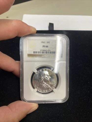1962 FRANKLIN HALF DOLLAR 50C NGC PF 66  PROOF