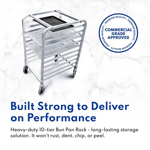 New Star Foodservice 36510 Commercial-Grade Aluminum 10-Tier Sheet Pan/Bun Pa... - Picture 5 of 9