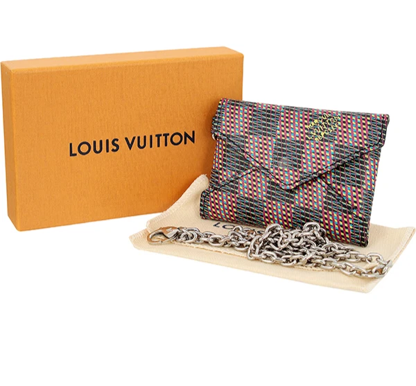 LOUIS VUITTON（LV） Collana Louis Vuitton Kirigami Kirigami Damier Portamonete Catena Argento Giappone
