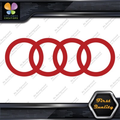 Compatible with Audi Rings Circles Only Tuning Racing Cars Vinyl Decals Stickers