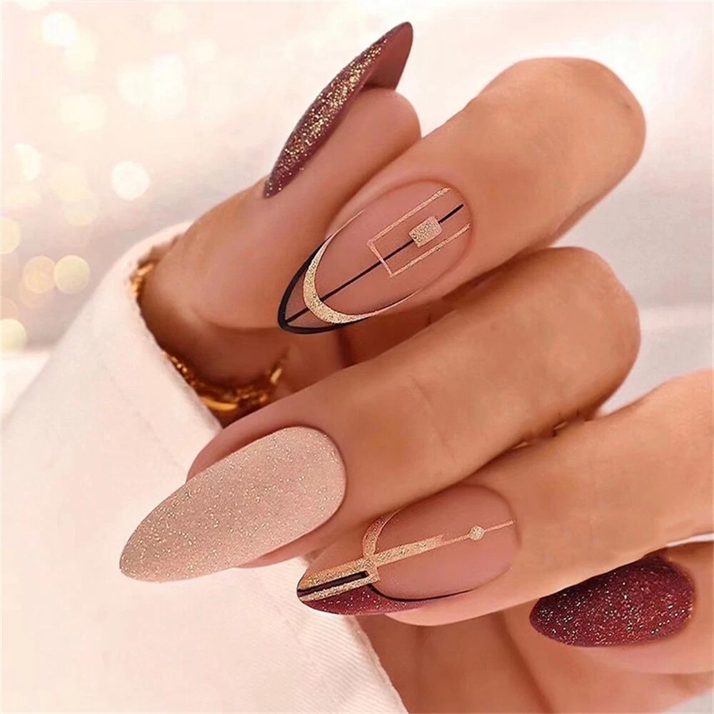 Matte dark cheap red nails