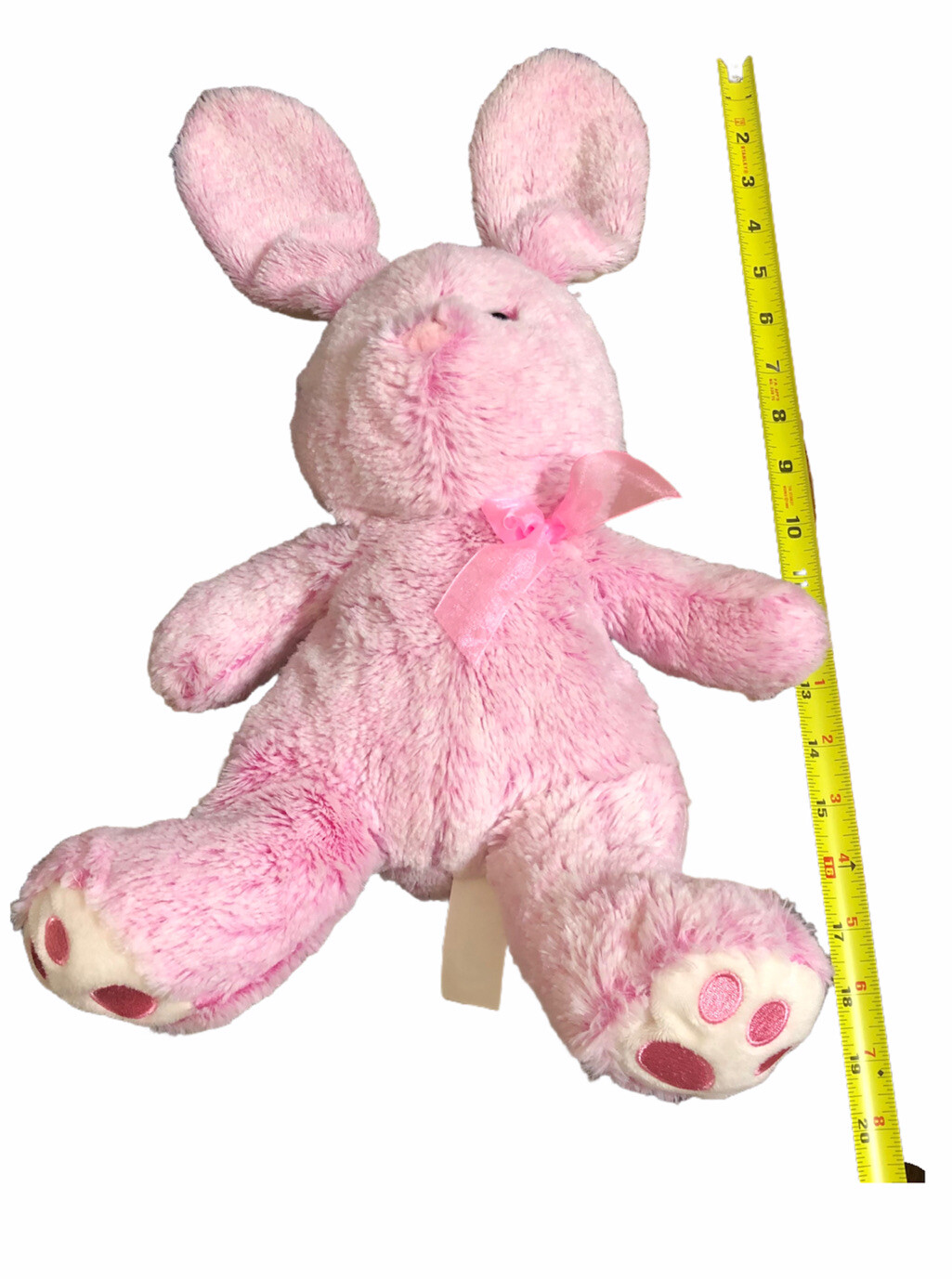 Hugfun Pink Bunny Rabbit Plush 14” - Good Preowned Condition