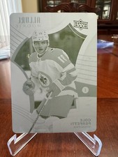 One-Of-One Cole Perfetti Rookie Yellow Printing Plate 2021-22 Upper Deck Allure