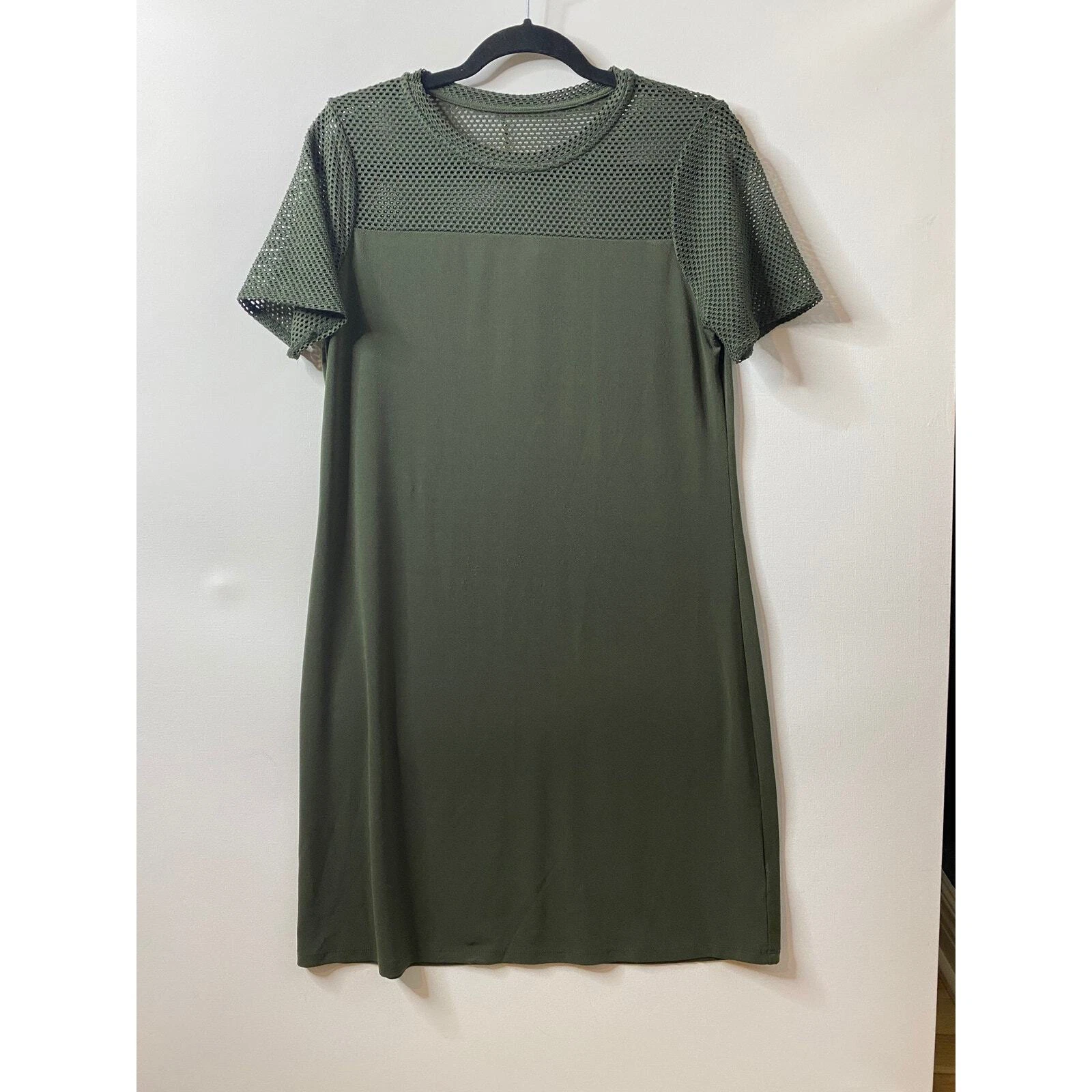 MICHAEL Michael Kors women's olive green mesh shift dress size medium