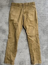 Gap Athletic Taper Khaki Pants Mens Sz 29x30 Cotton Blend Tapered Palomino Brown