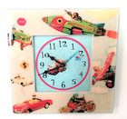 DOLCE MIA HAND-MADE CLOCK, WALL OR TABLE. VINTAGE CARS & PLANES, 1998.