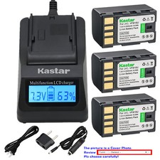 Kastar Battery LCD Fast Charger for VF815U  JVC GZ-HD260 GZ-HD310 GZ-HD320BUS