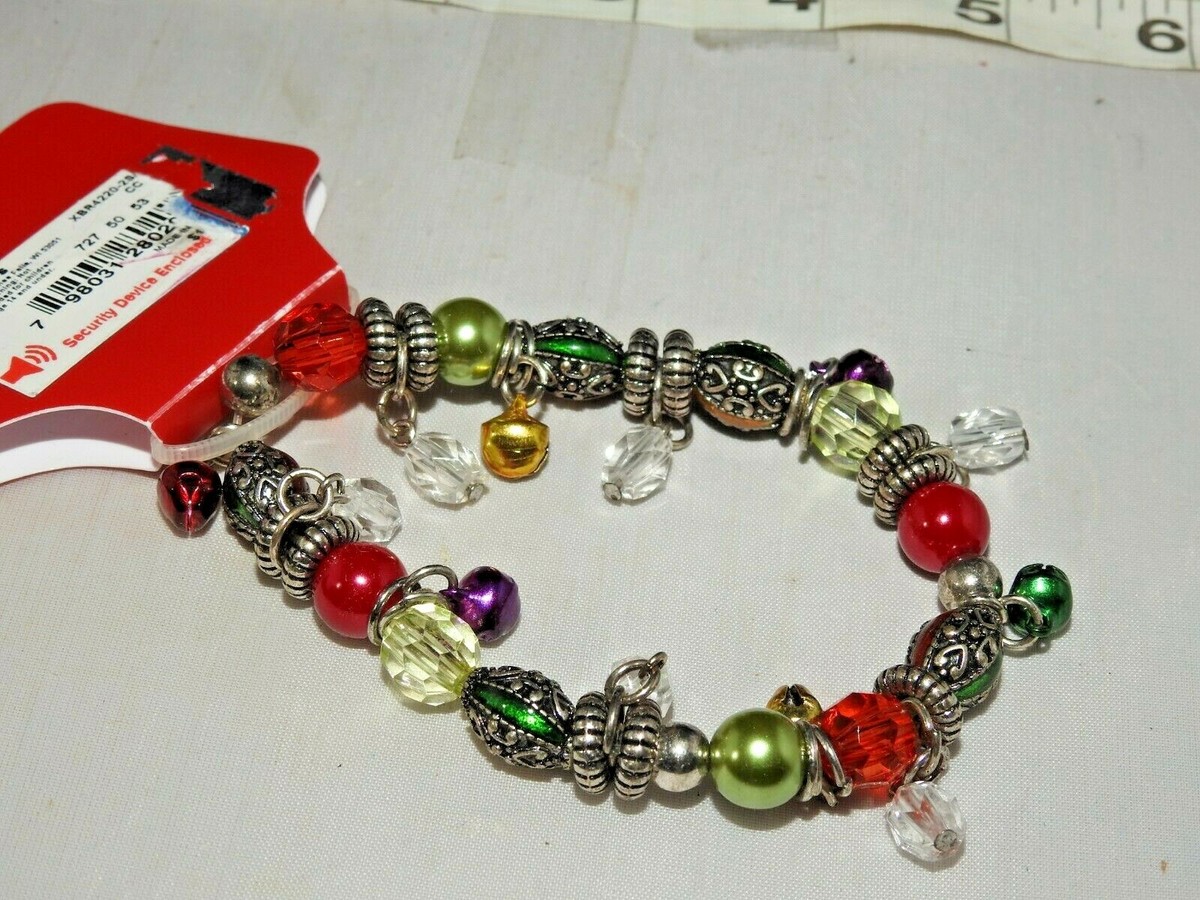 Kohls Christmas fashion bracelet with bells and beads New