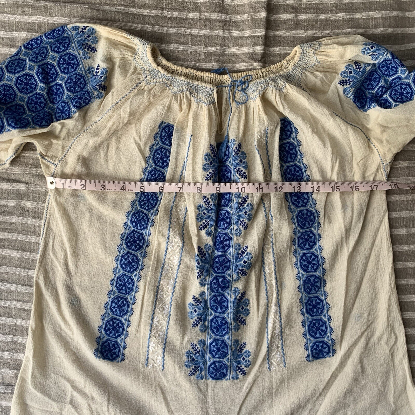 Antique Hungarian Embroidered Blouse - image 11