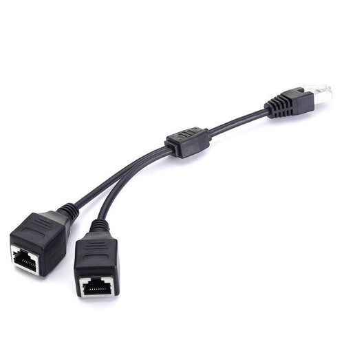 1 bis 2 Dual Ports RJ45 Y Verteiler Adapter Splitter LAN Netzwerk Kabel Doppler. - Afbeelding 9 van 10