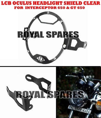 LCB OCULUS HEADLIGHT SHIELD CLEAR FIT FOR ROYAL ENFIELD INTERCEPTOR 650 & GT 650
