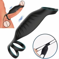 Vibrating Penis Cock Ring Penis Sleeve Stimulation Vibrator Sex Toys for Men