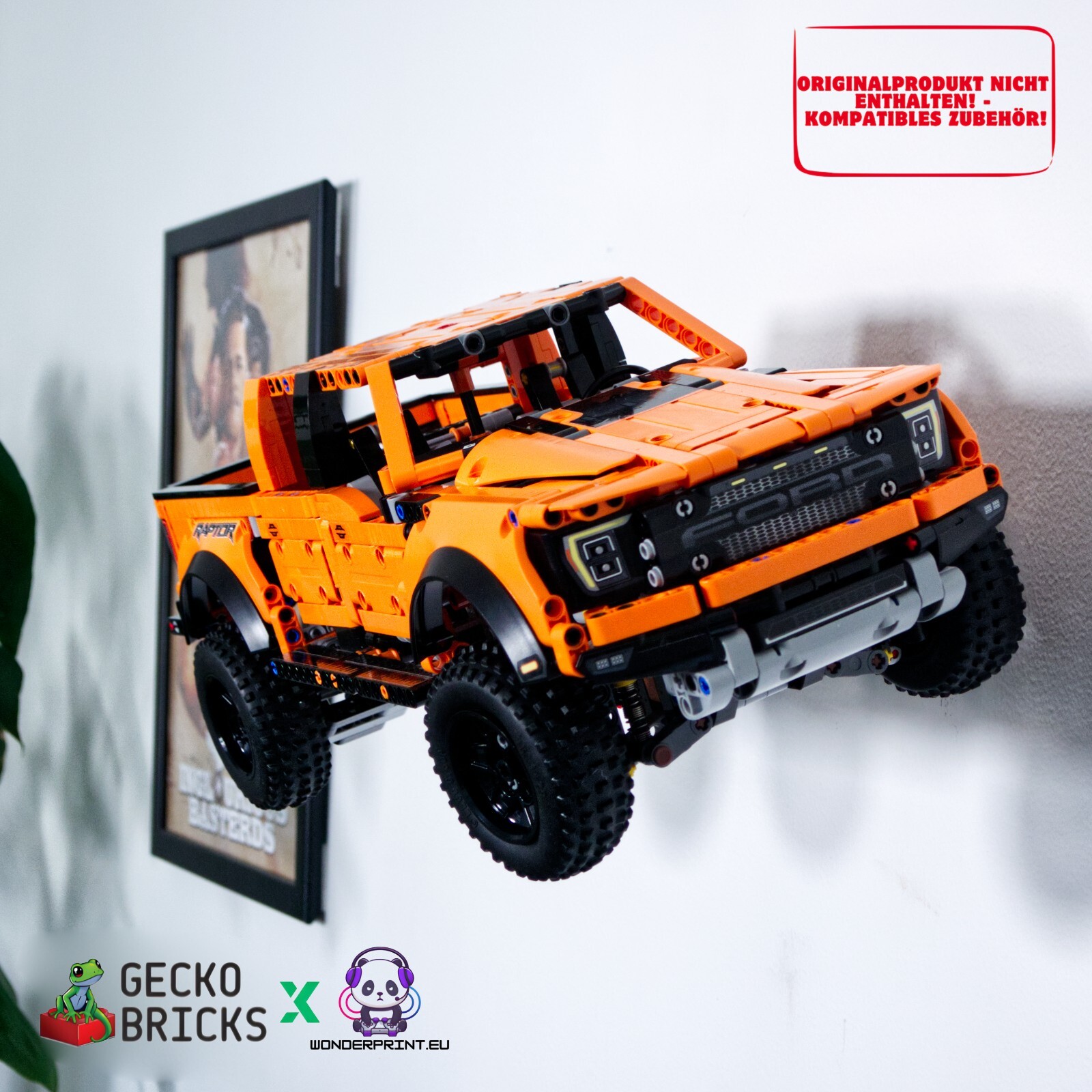 Wandhalterung Halter Halterung passend für LEGO® Technic Ford F-150 Raptor 42126